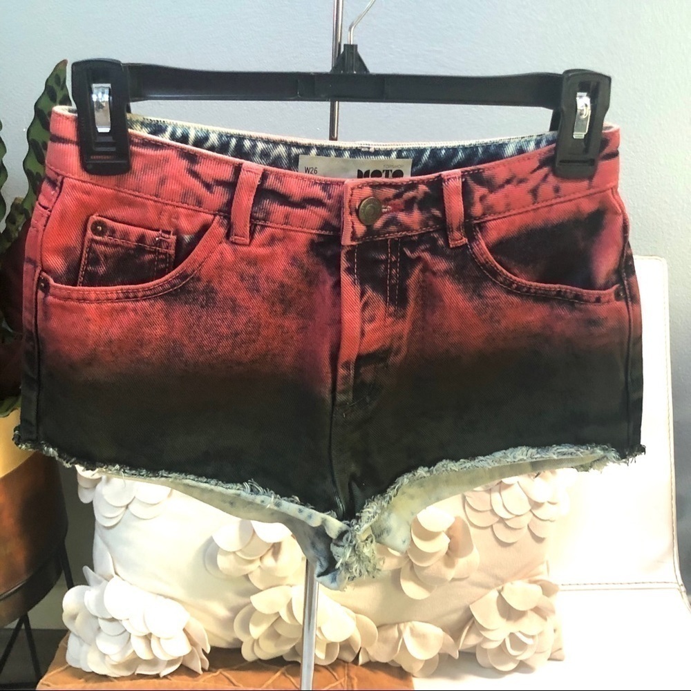 Tie Dye Topshop Cut  Of Shorts